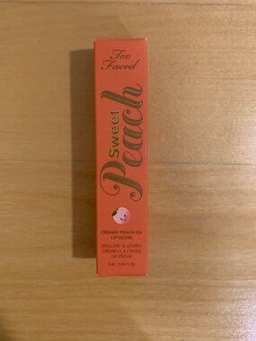 NEW Too Faced Sweet Peach Lip Gloss in Poppin Peach